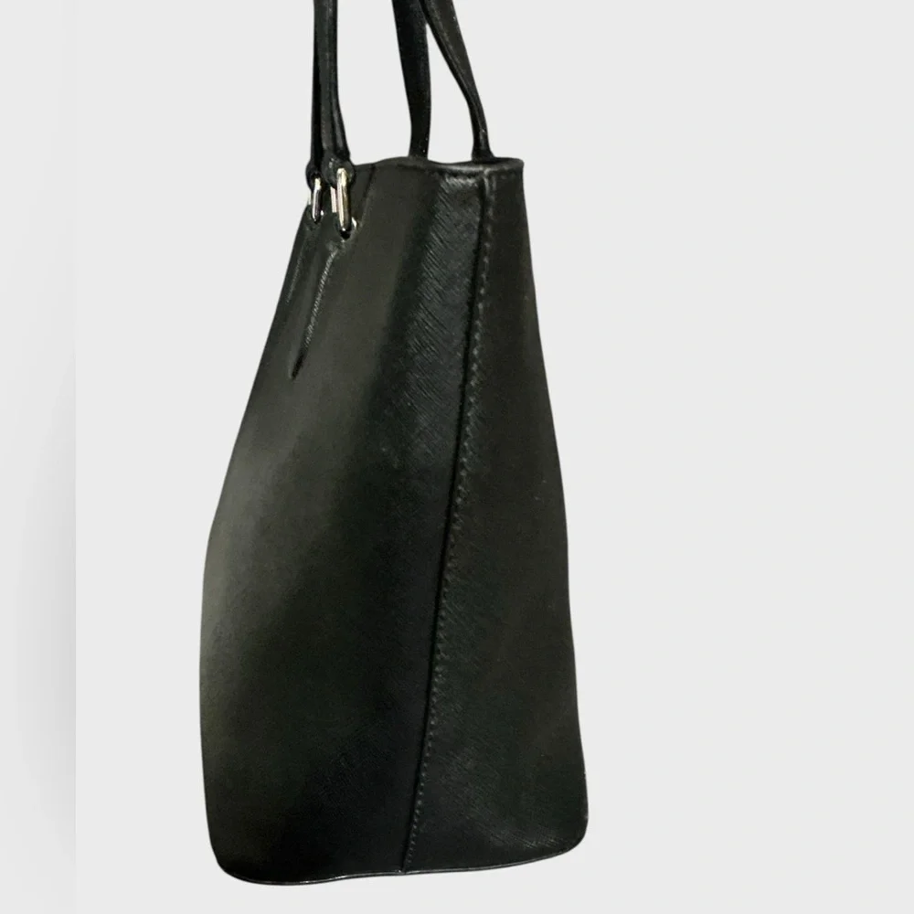 Kate Spade Saffiano Leather Tote Bag Black Work Office Everyday Carry
